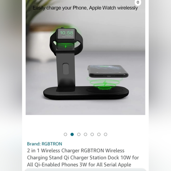 LAX DC 5V / 2A DC 9V / 1.67A Fast Wireless Charger for Apple iwatch/ Phone. - Picture 10 of 12